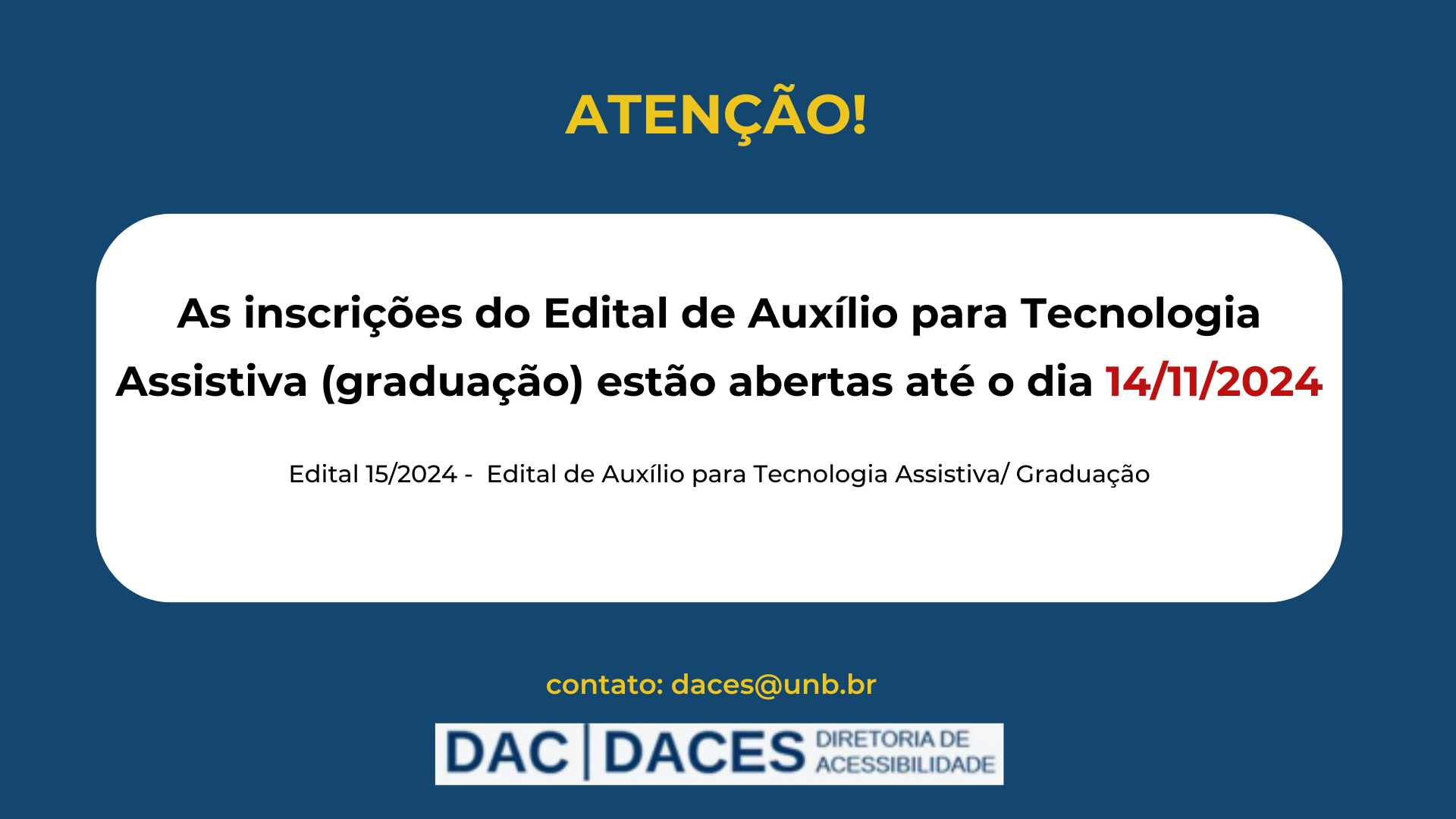 Atendimento presencial retomado - O retorno dos servidores técnicos da universidade após a greve ocorreu dia 02 de julho (terça-feira).  Estamos retomando as atividades do setor que haviam sido suspensas.  NOVAS INFORMAÇÕES EM BREVE